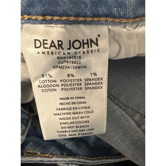 Anthropologie Dear John Erin Slim Straight Splattered Jeans Size 29 - Picture 10 of 12